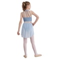 thumbnail image 3 of Yartina Robe de Danse Lyrique pour Filles Enfants Justaucorps-Robe Sans Manches Costume de Danse Moderne Contemporaine Bleu Clair 14, 3 of 7