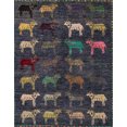 thumbnail image 1 of Ahgly Company Tapis d'Intérieur Lavables en Machine Rectangulaire Abstrait Grès Brun, 5' x 8', 1 of 7