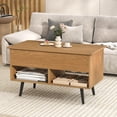 thumbnail image 4 of Costway 31.5" Lift Top CoffeeTable ModernTable with Hidden Compartment Wood Legs For Home Natural, 4 of 10
