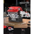 thumbnail image 3 of Mould King V12 Engine Model Kit That Runs, 863PCS STEM Building Set with Motorized Moving Pistons & Transmission, DIY Mechanical Engine Toy for Adults & Teens 14+, 3 of 5