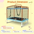 thumbnail image 2 of Gymax 3-in-1 6FT Rectangle Kids Trampoline w/ Swing Horizontal Bar & Safety Net Outdoor Orange, 2 of 9