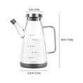 thumbnail image 3 of Product Category Edition Glass Oil Bottle Dispenser Large Glass Oil Dispenser With Lid And Stopper Leakproof Glass Oil And Vinegar Dispenser With Measurement For Kitchen, 3 of 7