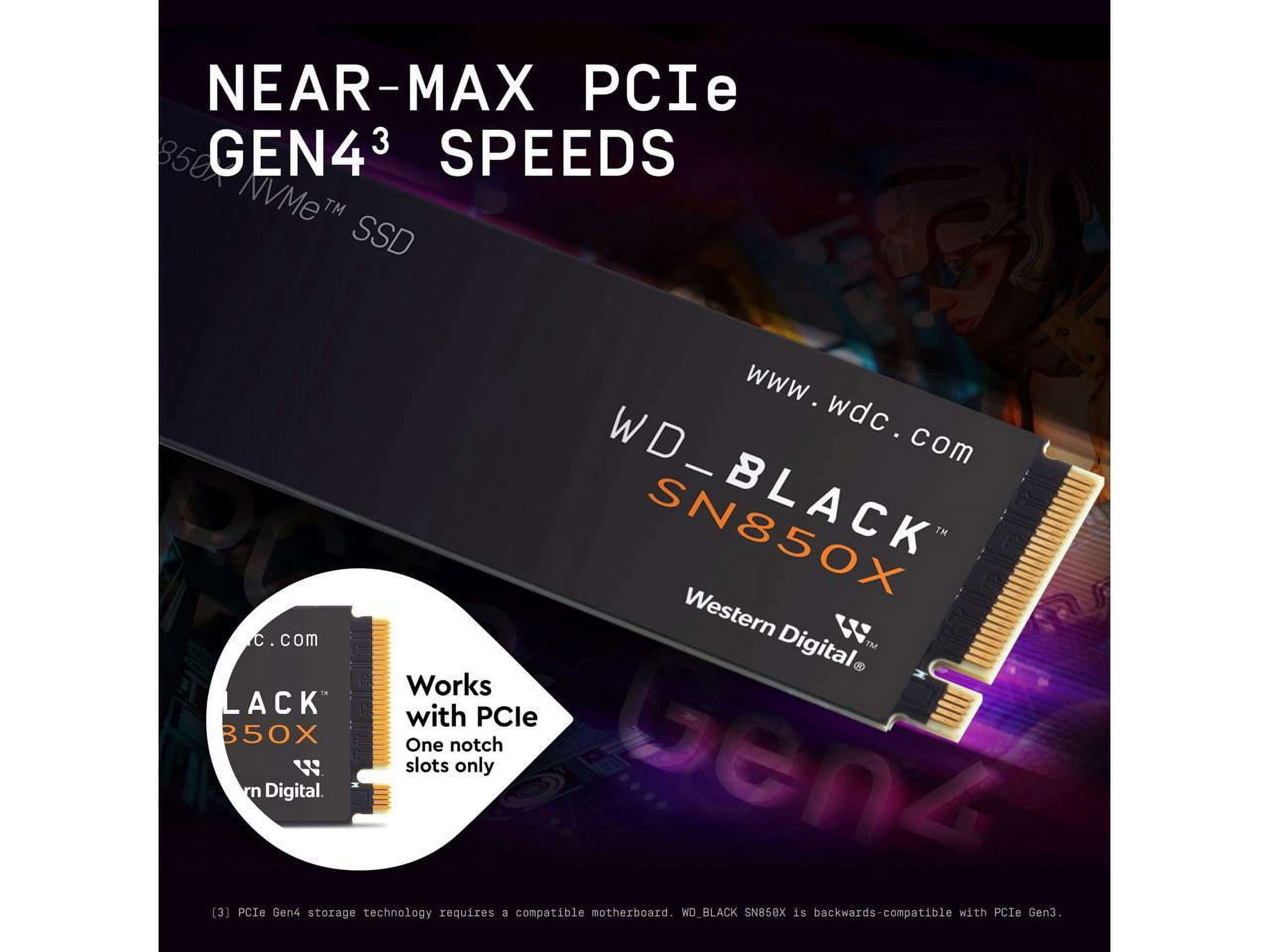 内蔵型SSD 8TB WD_Black SN850X NVMe SSD WDS800T2X0E WD_BLACK 8TB SN850X NVMe SSD, Internal Gaming Solid State Drive
