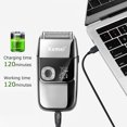 thumbnail image 2 of KEMEI Men’s Two Floating Blades Reciprocating Shaver with LCD Display, KM-2028 Silver, 2 of 6