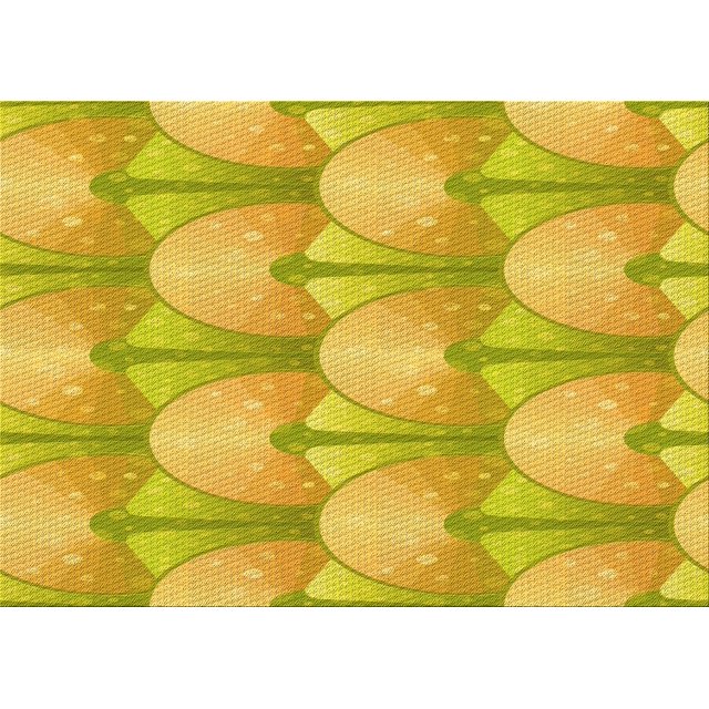 Ahgly Company Tapis Rectangulaire Lavable en Machine Intérieur Transitionnel Jaune, 4 Pieds x 6 Pieds