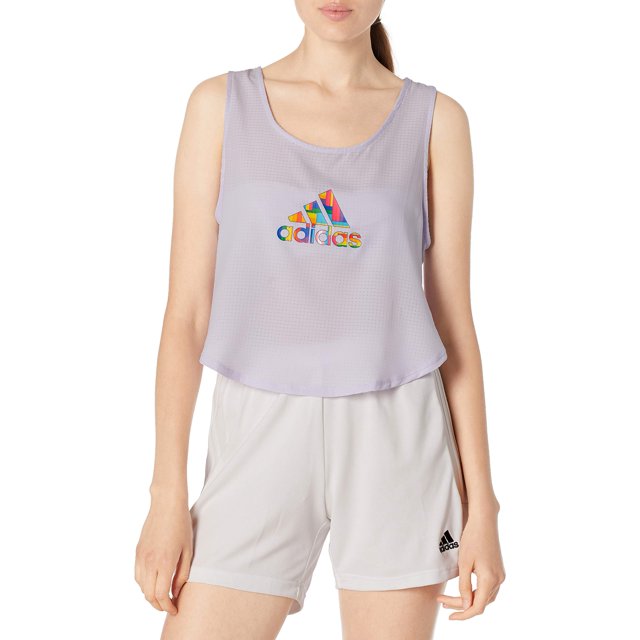 adidas womens Pride Tech Crop Purple Tint Large