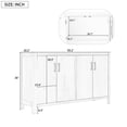 thumbnail image 3 of Armoire de Rangement Style Ferme à 4 Portes, Buffet Console Rustique en Bois Naturel avec Charnières à Fermeture en Douceur, Meuble d'Entrée, Fini Naturel, 3 of 9