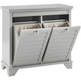 thumbnail image 3 of Crosley Furniture Lydia Engineered Wood Linen Hamper in Gray/Chrome, 3 of 22