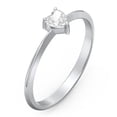 thumbnail image 3 of Heart Birthstone Ring - Cubic Zirconia / White Topaz (April), 3 of 6