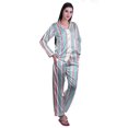 thumbnail image 2 of Moomaya Ensembles de Détente pour Femmes à Manches Longues, Pyjama à Col Cranté Boutonné, 2 of 6