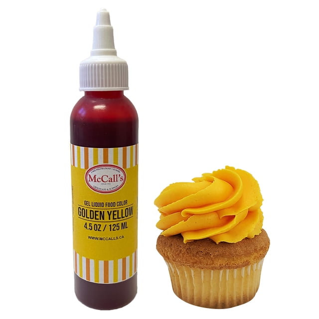 GEL Colorant Alimentaire Liquide Jaune Doré 125 ml, 4,5 Oz