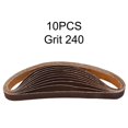 thumbnail image 1 of 10Pcs 15*452Mm Sanding Belt 60-600-Grit For M10 Sander Adapter Polishing Machine, 1 of 9