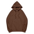 thumbnail image 5 of IMENGL Oversized Winter cotton hooded pullover sweatshirt, Brown M, Size M-5XL, 5 of 5
