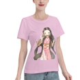 thumbnail image 2 of T-Shirt Basique à Manches Courtes pour Femmes Demon Slayer Blade Nidouzi, 2 of 6