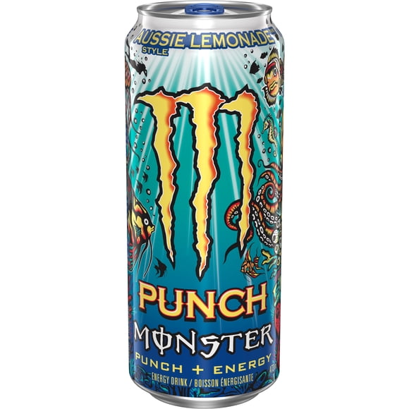 Monster Energy Juice Aussie Style Lemonade Can, 473 mL