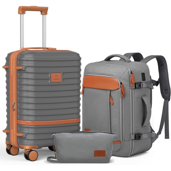 Joyway 3-Piece Carry-On Luggage Set with Spinner Wheels TSA Lock, Lightweight Hardshell Set