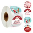 thumbnail image 1 of WIFKLSIIPG Rouleau Naturel Rond de 1,5 Po Cuit avec Autocollants de Noël / 500 Étiquettes par Rouleau, 1 of 5
