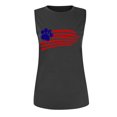 thumbnail image 3 of Hauts Drapeau Américain pour Femmes Été Débardeur Drapeau Américain Usa Drapeau Étoiles Rayures Imprimé Sans Manches T-Shirt Tee Tops Débardeur Été pour Femmes Tee Drapeau Usa, 3 of 5