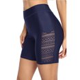 thumbnail image 1 of Womens Swim Shorts Hollow Out Long Swim Shorts High Waisted Swim Capri Pants, 1 of 5
