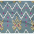 thumbnail image 4 of oneOone Coton Biologique Popeline Sergé Paisley & Chevron Ikat Tissu Imprimé 1 Yard 42 Inch Wide, 4 of 4