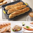 thumbnail image 4 of ERK 1Pcs Four Hole Silicone Bread Non Stick Homemade Bread Baking Easy To Demold French Bread Roll Suitable For Oven Baking Thermal Conductivity, 4 of 5