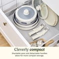 thumbnail image 2 of Cuisinart 13-Piece Ceramic Nonstick Cookware Set, Detachable Handle D53C | PURELYCERAMIC, Pots & Pans Set, Stackable Space-Saving Design, 2 of 6