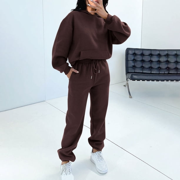 Yuyuzo Womens 2 Piece Outfits Lounge Hoodie Sweatsuit Sets Baggy