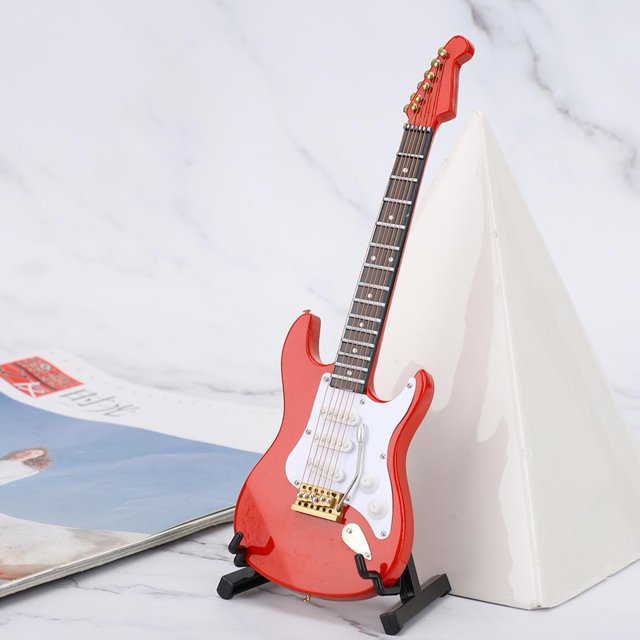 YLSHRF Mini Electric Guitar Model Musical Instrument Guitar Decoration Gift Gf