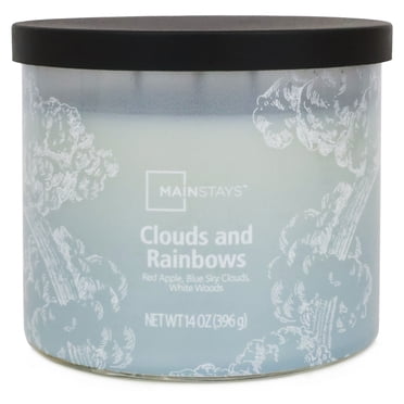 Mainstays 3-Wick Textured Wrapped Clouds and Rainbows Scented Candle, 14 oz