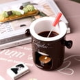 thumbnail image 4 of Huanglei Chocolate Fondue Cup Includes Fondue Cup And Fork Chocolate Melting Cup Mini Chocolate Fondue Set (without Tea Light) Fondue Cup With Fork Perfect For Date Night Birthday Weddi, 4 of 5