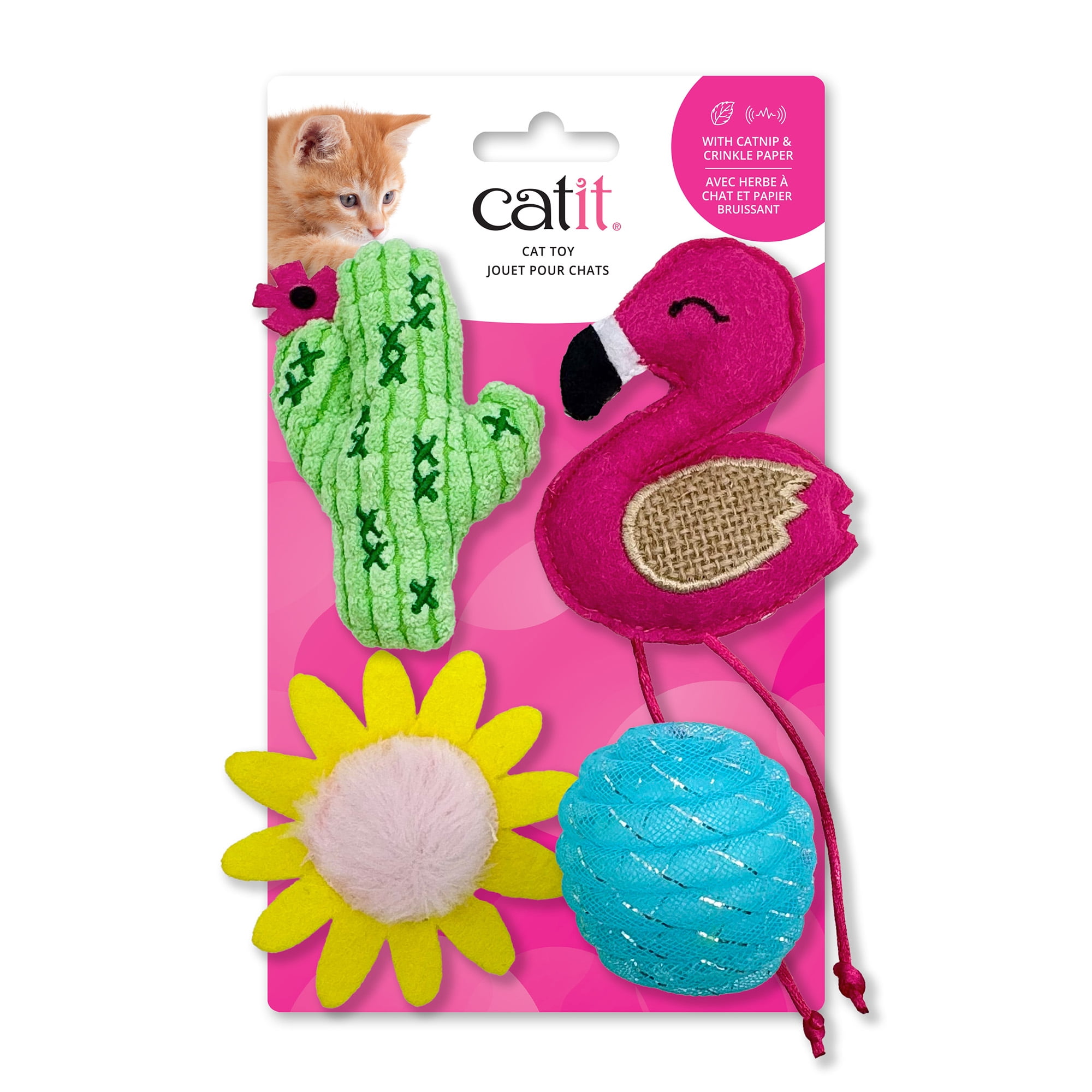Catit Ensemble de Jouets à Ressort pour Chat Lot de 4