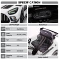 thumbnail image 3 of Licensed Mercedes-AMG GT3 24V Kids Ride-On Racing Car with Premium Leather Seat, High-Speed Performance 24V Power Wheels, Motorized Track Toy with Parent Remote, White, 3 of 6