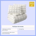 thumbnail image 3 of Mainstays Kids Microfiber White Solid Puffy Comforter Set, Full/Queen, 3 Pieces, 3 of 7