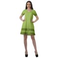 thumbnail image 1 of Moomaya Tunique à Manches Courtes Robes de Cocktail pour Femmes Robe en Coton Uni Extensible, 1 of 5