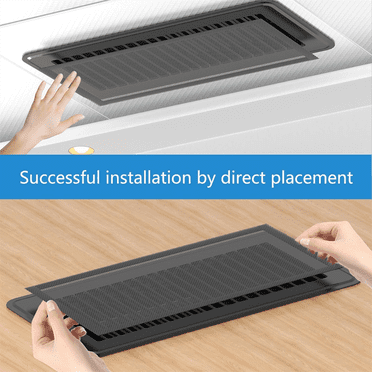 Floor Vent Covers, Strong Magnetic Vent Mesh Air Vent Filters, 4x10Inch PVC Floor Register Vent Screens, 2PCS