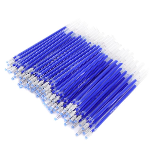 Disappearing Fabric Marker, High-hardness 100 Pcs Plastic Sewing Tool Blue High Temperature Disappearing Pen Refill, For Shoes