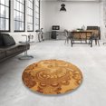 thumbnail image 4 of Ahgly Company Machine Washable Indoor Rectangle Transitional Beer Orange Area Rugs, 5' x 7', 4 of 7