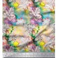 thumbnail image 1 of Soimoi Cotton Poplin Fabric Texture & Maple Leaves Print Sewing Fabric Yard 42 Inch Wide, 1 of 1