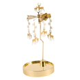 thumbnail image 1 of GUOOL Golden Rotating Candle Holder Holder Home Candlestick Centerpieces Wedding Table 19cm, 1 of 9