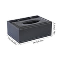 thumbnail image 3 of Leather Tissue Box Cover with Remote Control Holder | Multifunctional Organizer with Storage Compartment | Holds Tissues and Remotes | Decorative Desktop Caddy for Living Room, Bedroom, Office, 3 of 6
