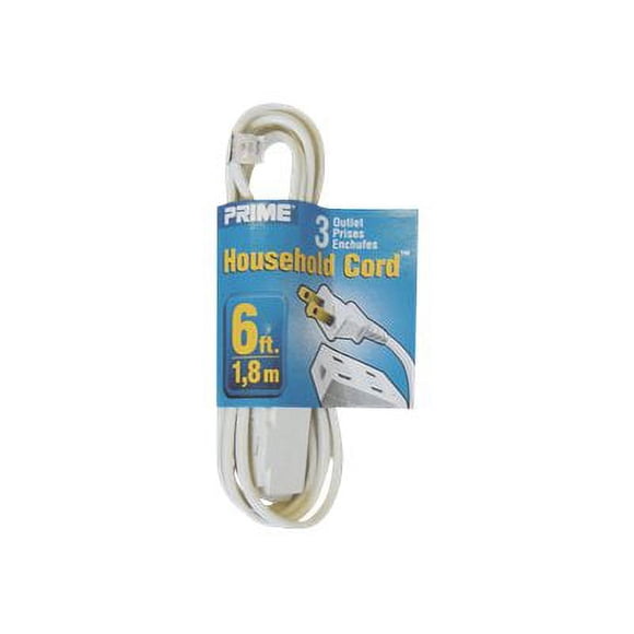 Ext Cord 6' 16/2 Wht