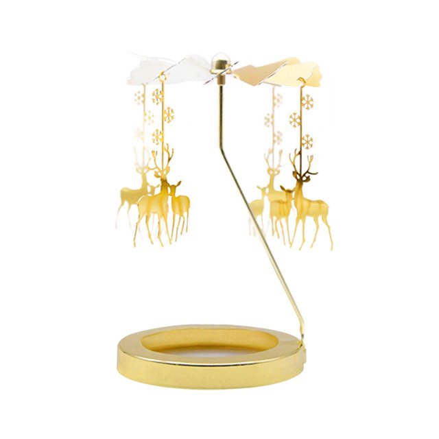 fastboy Rotating Candle Holder Candlestick Decorative for Living Room Ornament Deer