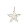 thumbnail image 1 of White And Gold Star Ornament Medium, 1 of 3