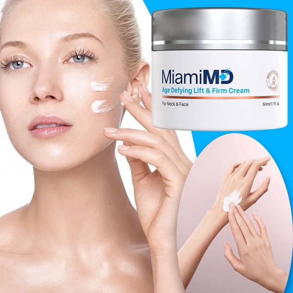 Miami Md Advanced Crepe Fix Tighten Lift Neck Cream - All In One Anti Aging Treatment for All Skin Types - Cruelty Free, Paraben Free Skin Care 50 Ml (1.7Oz)