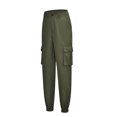 thumbnail image 2 of SUNSIOM Women Autumn Overalls, Solid-Color High Waist Cargo Pants with Pockets, 2 of 5