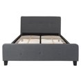 thumbnail image 2 of Tribeca Queen Size Tufted Upholstered Platform Bed in Dark Gray Fabric, 2 of 6