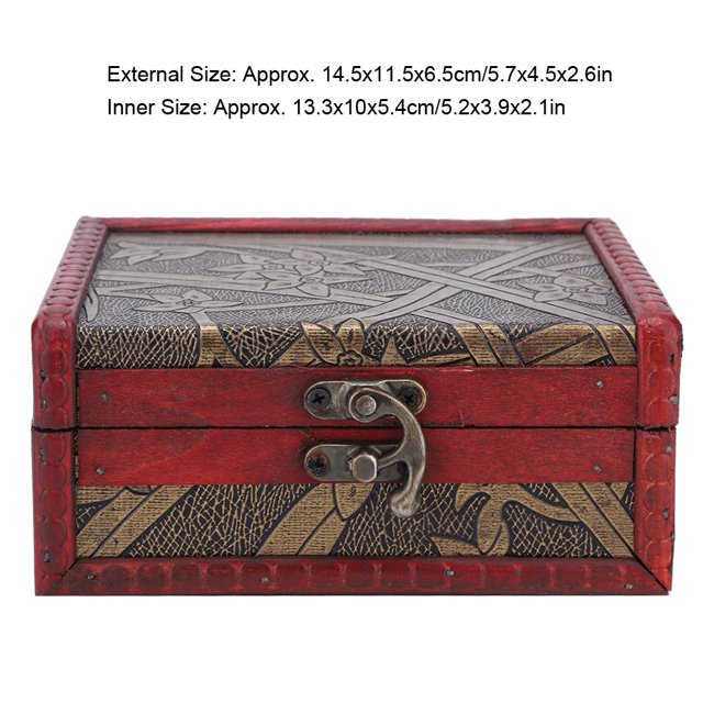 Wooden Jewelry Box, Vintage Multipurpose Jewelry Holder, Small Exquisite Necklace Earring Bracelet For Storing Ring