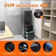 thumbnail image 4 of AOBABO 4 Drawer Vertical Metal File Cabinet w/Lock, Fully Assembled, Black, 4 of 11