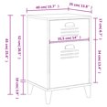 thumbnail image 4 of vidaXL Bedside Cabinet VIKEN Anthracite Grey Engineered Wood, 4 of 5