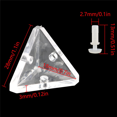 thumbnail image 2 of 36Pcs Acrylic Corner Brackets with Semitransparent Screws Clear 3-Hole Right Angle Joint Brace Brackets, 2 of 5